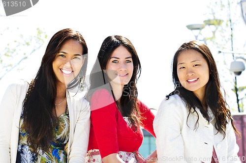 Image of Group of young girl friends