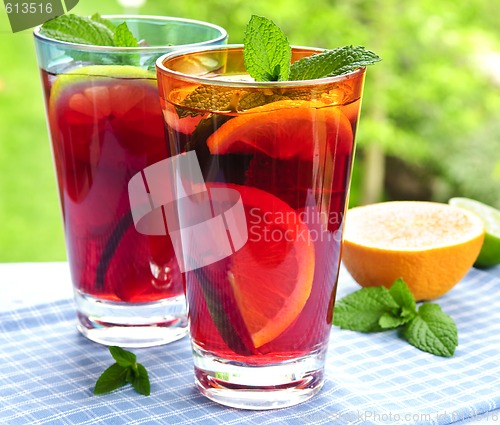 Image of Fruit punch in glasses