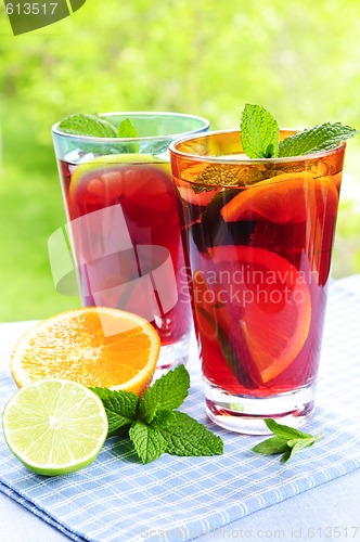 Image of Fruit punch in glasses