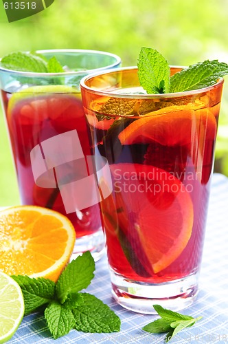 Image of Fruit punch in glasses