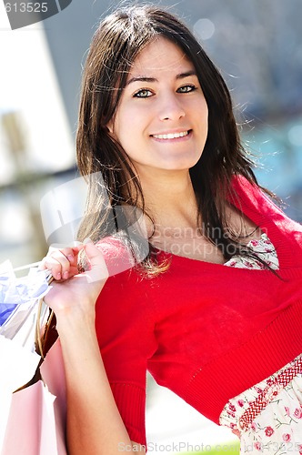 Image of Young woman shopping