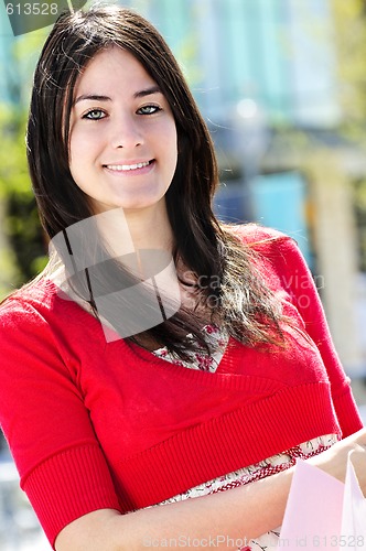 Image of Young woman shopping