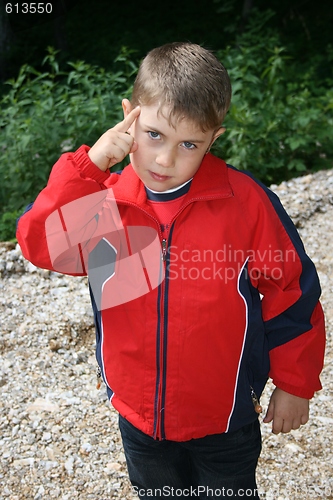 Image of portrait of a smart boy