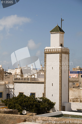 Image of rooftop view mosque essaouira morocco