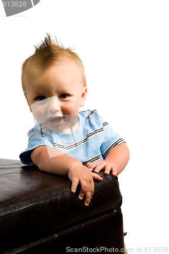 Image of Baby Boy Portrait Isolated