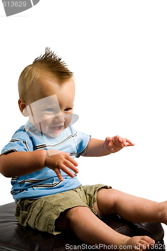 Image of Baby Boy Portrait Isolated