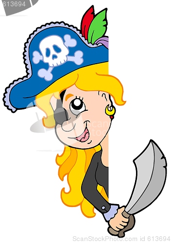 Image of Lurking pirate girl