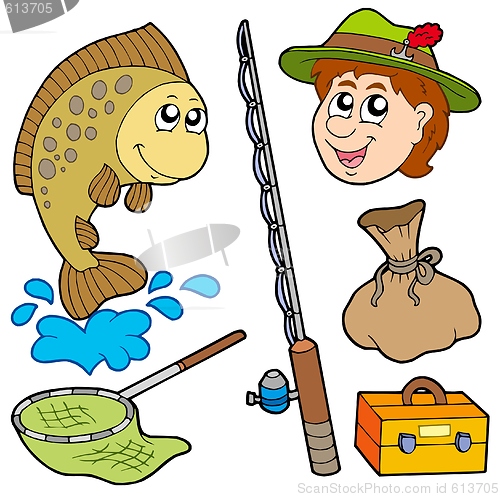 Image of Cartoon fisherman collection