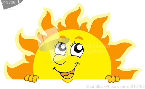 Image of Cute lurking Sun