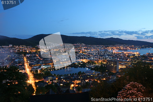 Image of Bergen after fireworks