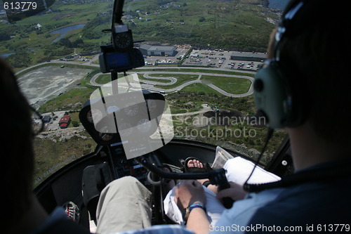 Image of race track from chopper