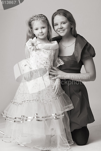 Image of small princess with mum