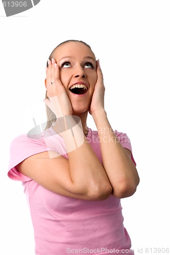Image of happy surprised woman