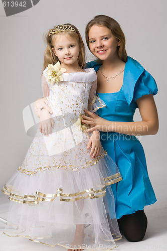 Image of small princess with mum