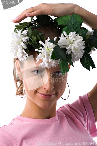 Image of girl with wreath