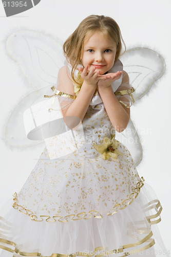 Image of little girl in beautiful dress