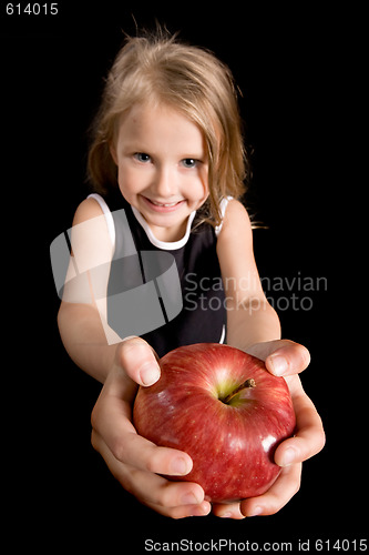 Image of girl with apple