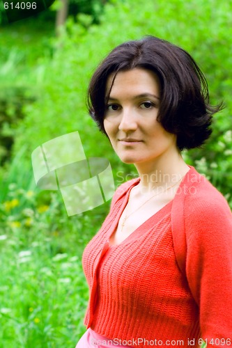 Image of female in summer meadow