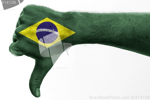 Image of thumb down brazil