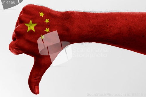 Image of thumb down china