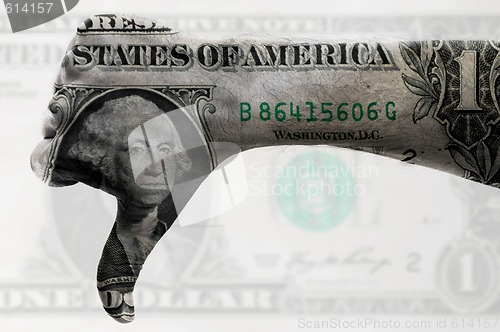 Image of thumb down us dollar