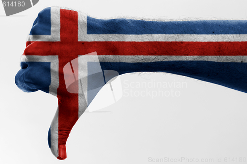 Image of thumb down iceland