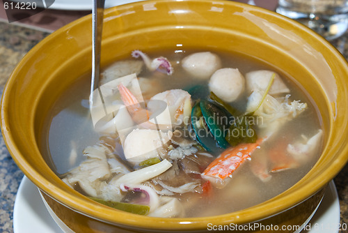 Image of Thai spicy seafood soup