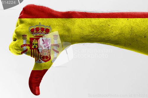 Image of thumb down spain