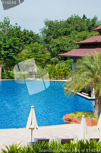 Image of Swimming-pool at tropical resort