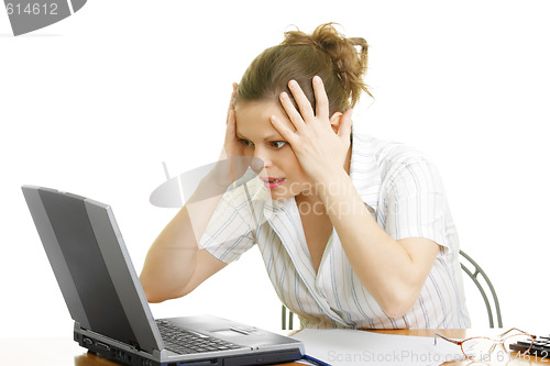 Image of Businesswoman in despair