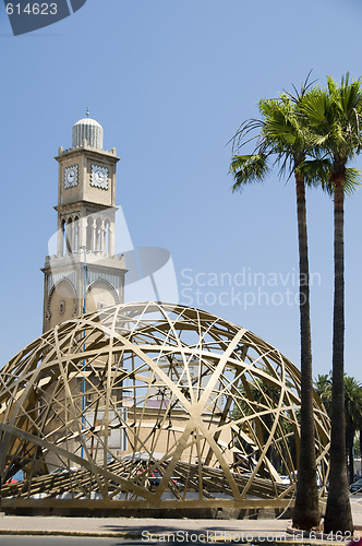Image of mosque casablanca with modern architecture