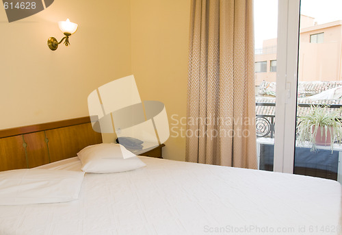 Image of typical three star hotel room athens greece