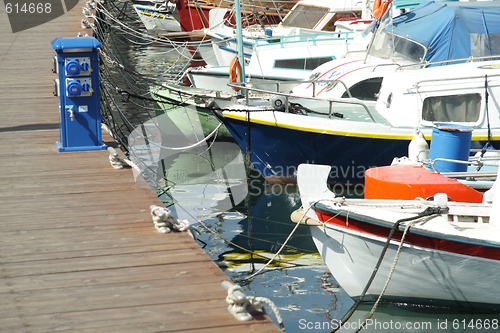 Image of Boats at mooring line