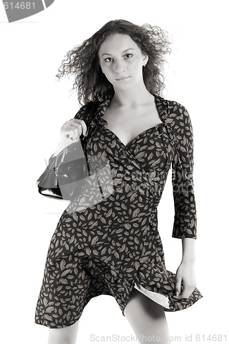 Image of beautiful woman in short dress