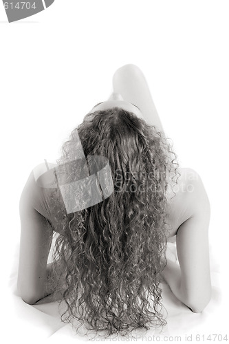 Image of long-haired woman
