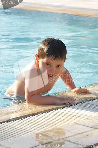 Image of Boy in swimming pool