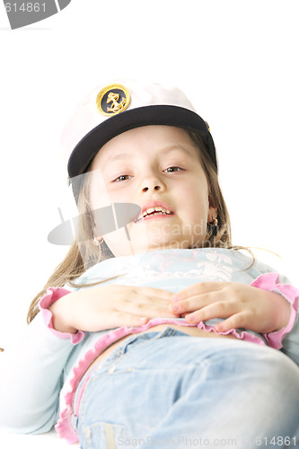 Image of Girl in sailor uniform cap