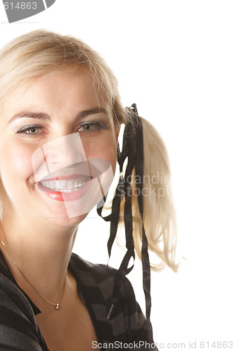 Image of Smiling blonde woman