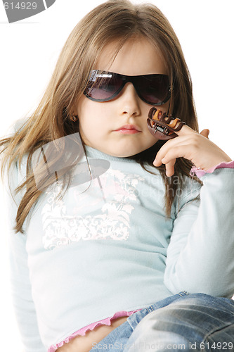 Image of Little girl in sunglasses