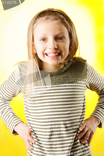 Image of Grimacing little girl