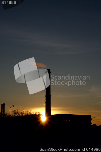 Image of Smoke from industrial chimney stalk