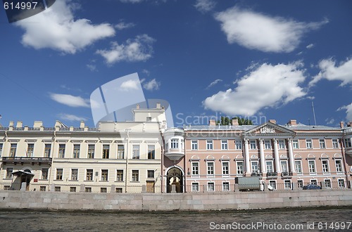 Image of Two coloured building