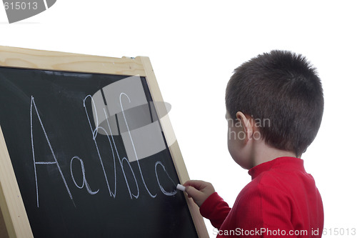 Image of Kid at blackboard