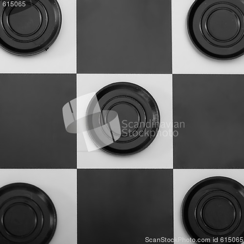 Image of Black checkers background