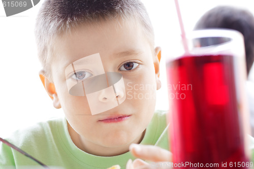 Image of Glass of cherry juice
