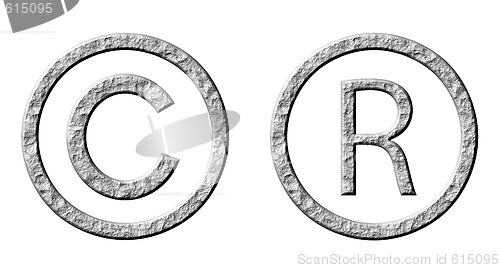 Image of 3D Stone Copyright and Registered Symbols