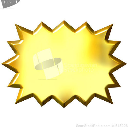 Image of 3D Golden Burst