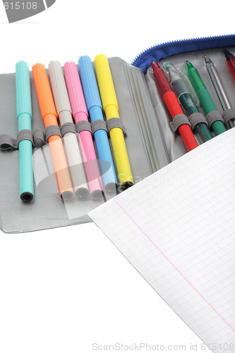 Image of Pensil box and copybook