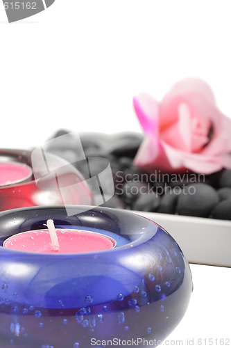 Image of Candles and rose