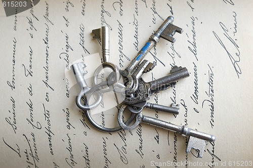 Image of Keys and manusckript